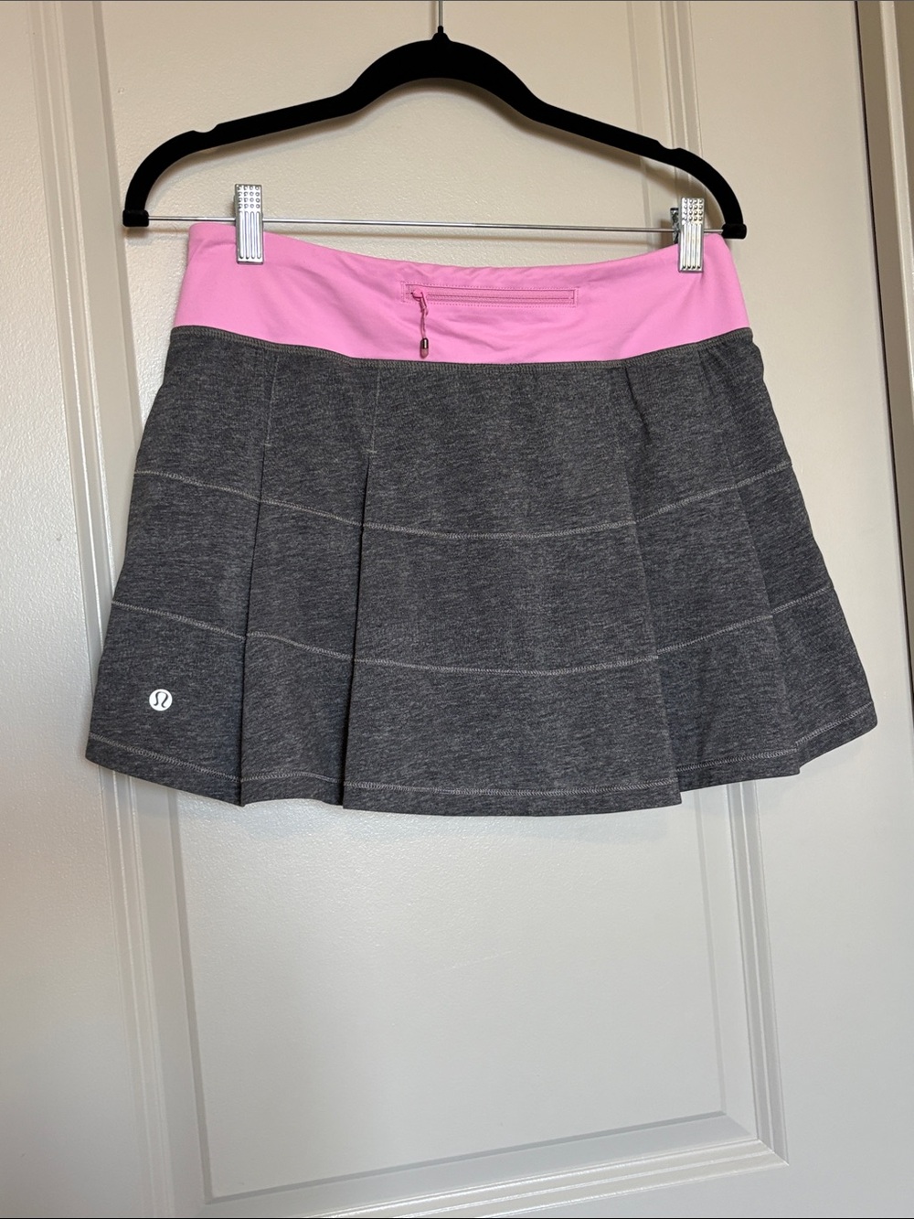 lululemon athletica Gray Skater Skirt with Pink Waistband